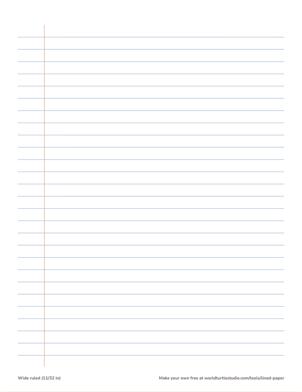 A printable page of lined paper